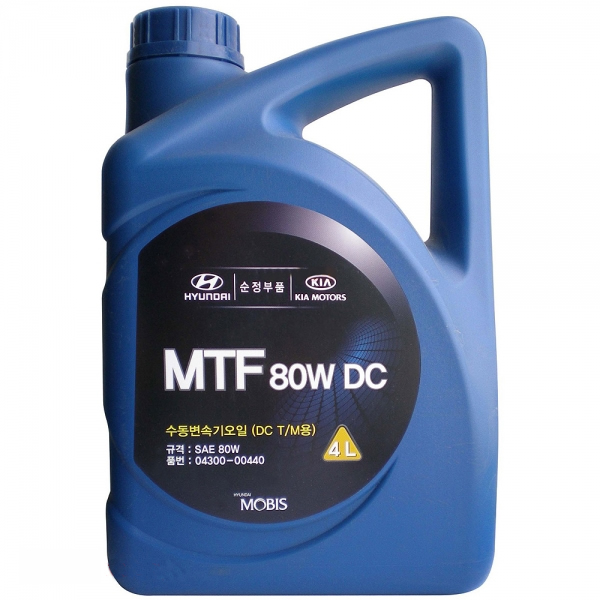 Масло трансмиссионное Mobis MTF 80W DC, канистра 4 л.