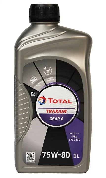 Масло трансмиссионное Total Traxium Gear 8  75W-80, канистра 1 л.